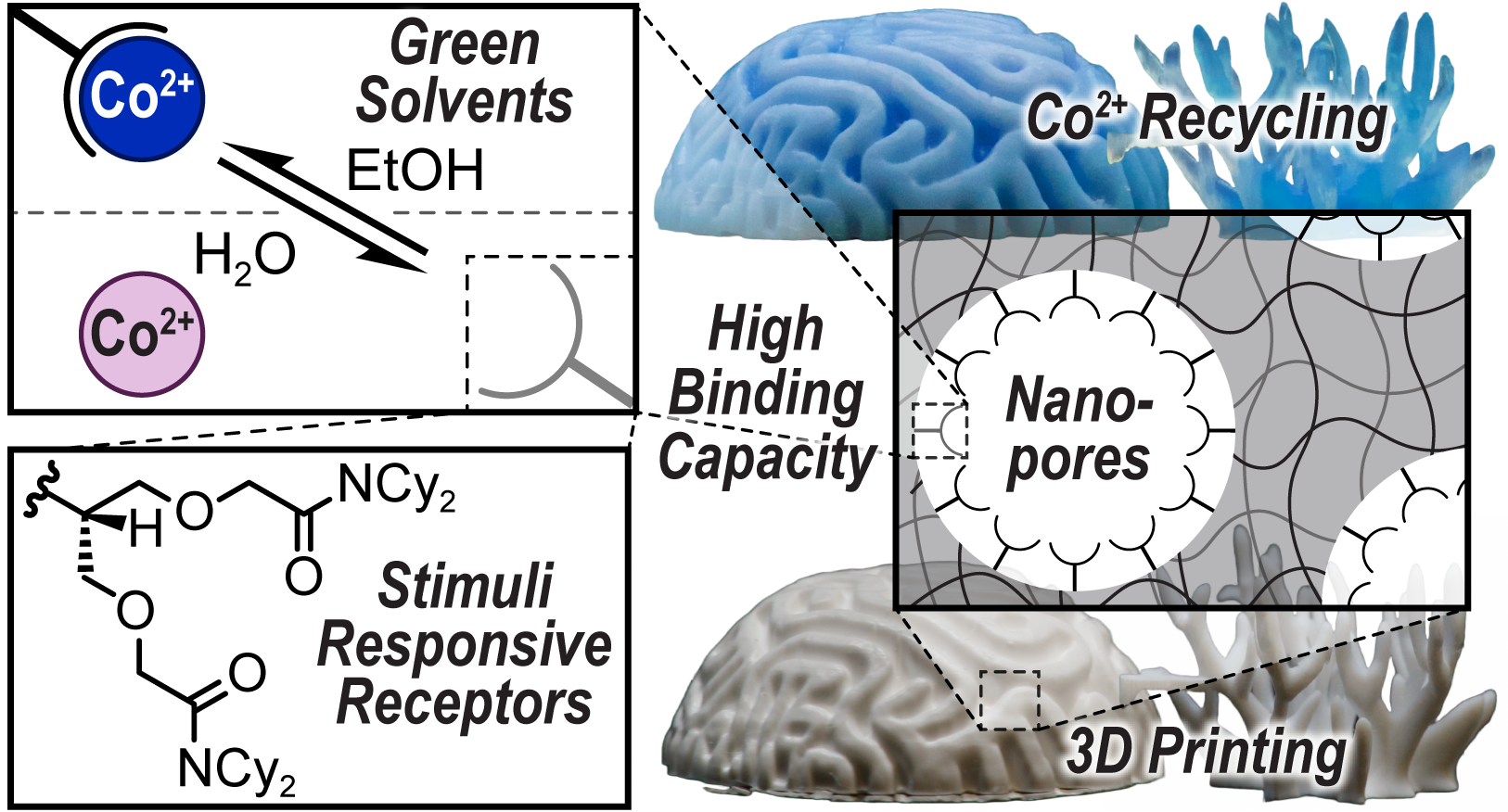 TOC for 3D-Printed Porous Supramolecular Sorbents for Cobalt Recycling